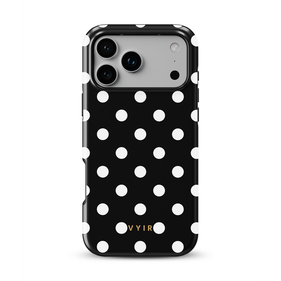 Classic Polka Dots, Black Noir - Tough Etui na telefon
