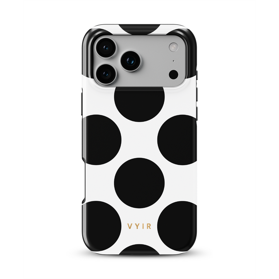 Large Polka Dots, Mono Black - Tough Etui na telefon