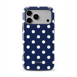 Classic Polka Dots, Old Money Blue - Tough MagSafe Etui na iPhone