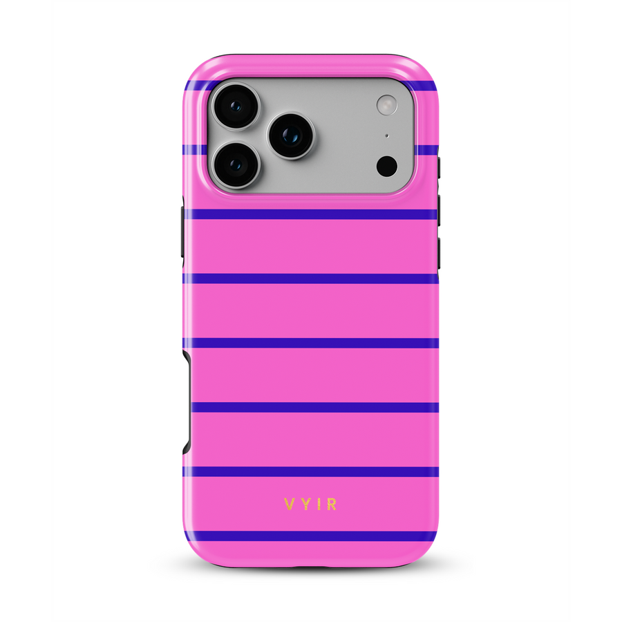 Horizontal Stripes, Pink Curtains - Tough Etui MagSafe na iPhone