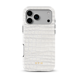 Croc Leather Print White - Tough Etui MagSafe na iPhone