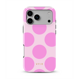 Large Polka Dots, Bubbly Pink - Tough Etui na iPhone z MagSafe