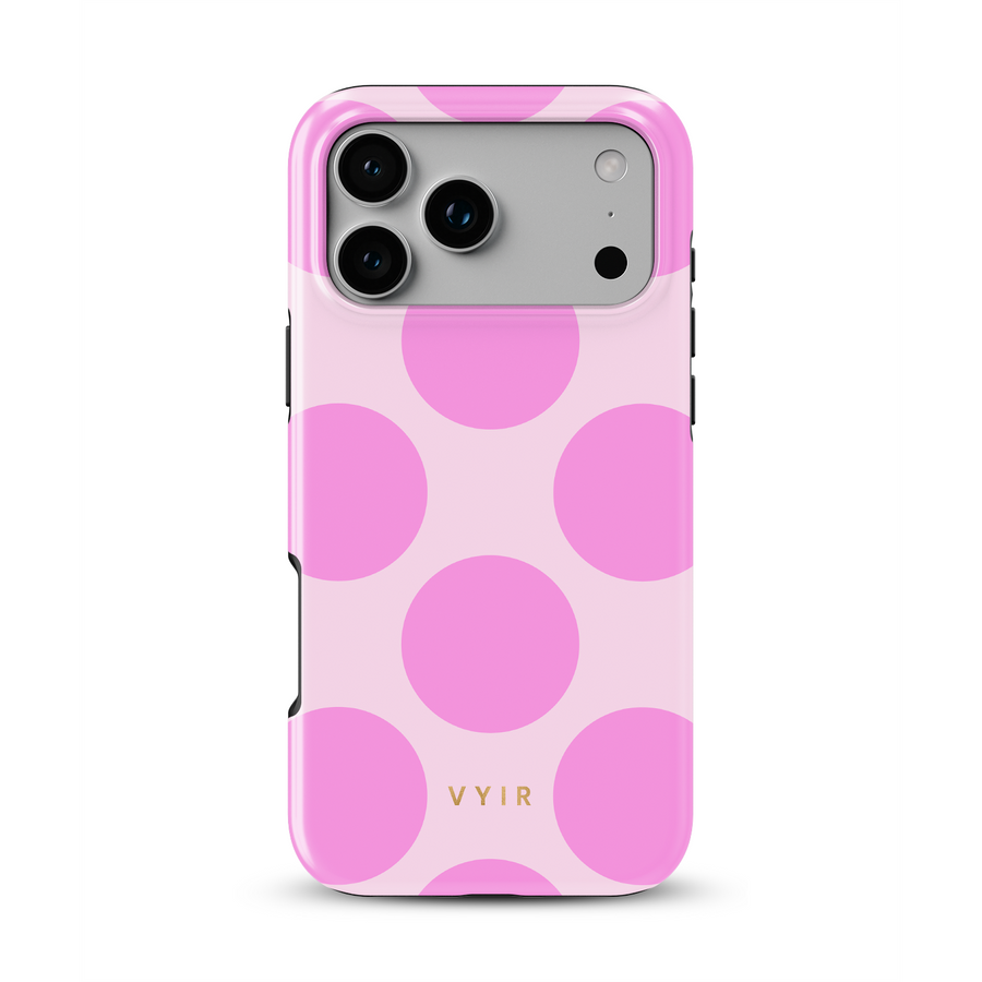 Large Polka Dots, Bubbly Pink - Tough Etui na iPhone z MagSafe