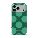 Large Polka Dots, Emerald Green - Tough Etui na iPhone z MagSafe
