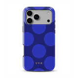 Large Polka Dots, Indigo Blue - Tough Etui na iPhone z MagSafe