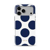 Large Polka Dots, Old Money Blue - Tough Etui MagSafe na iPhone'a