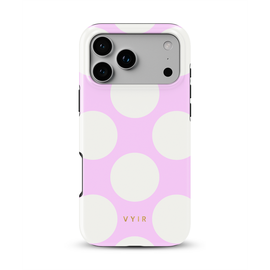 Large Polka Dots, Waniliowy róż - Tough Etui MagSafe na iPhone'a