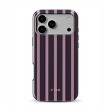 Luxe Stripes, śliwkowy - Tough Etui MagSafe na iPhone'a