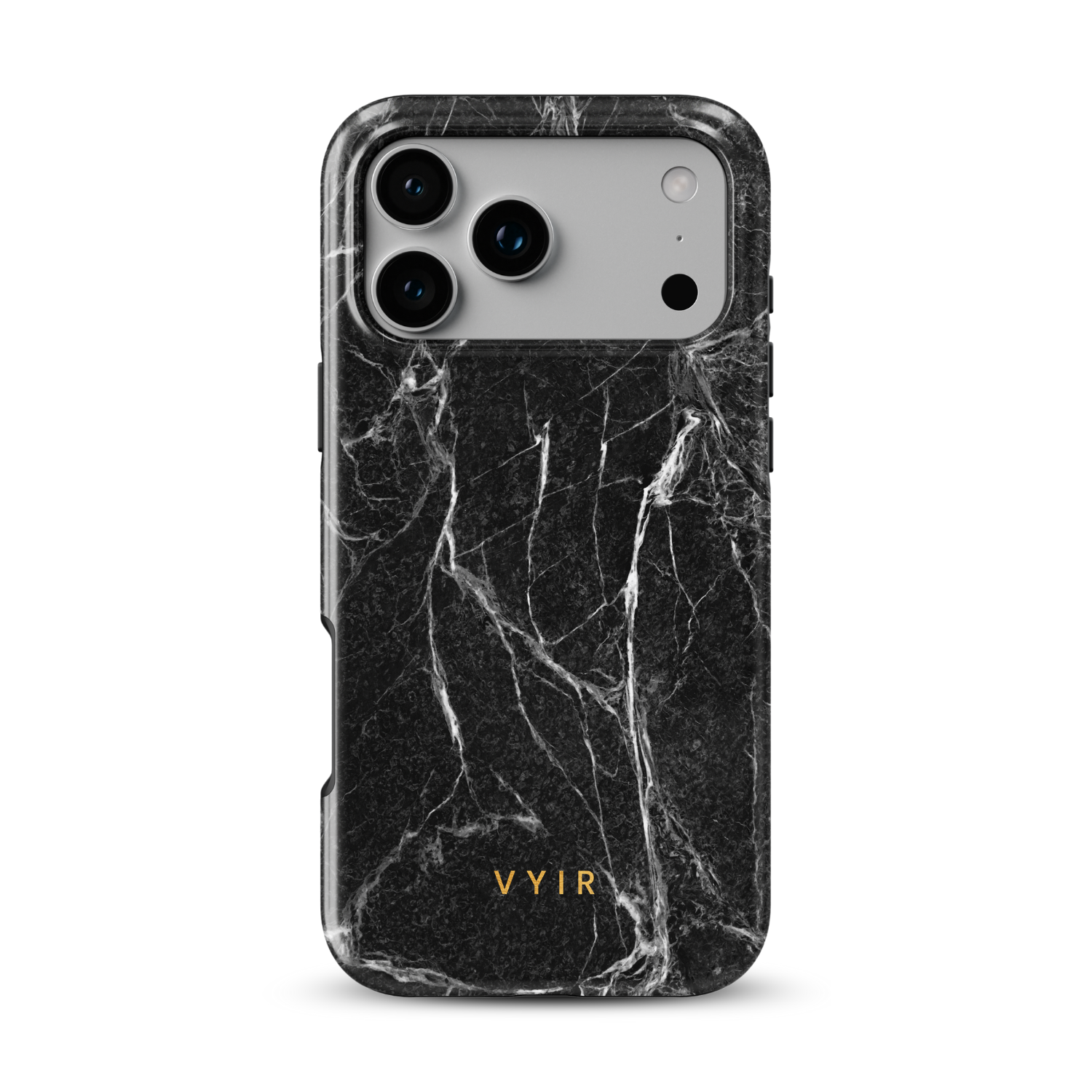 Pure Marble Black - Shockproof MagSafe iPhone Case - VYIR