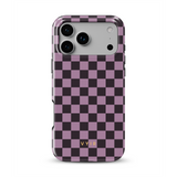 Tiny Checker, śliwkowy - Tough Etui MagSafe na iPhone'a