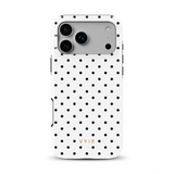 Tiny Polka Dots, Black and White - Tough Etui MagSafe na iPhone