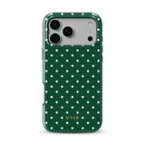 Tiny Polka Dots, Leśna zieleń - Tough MagSafe Etui na iPhone