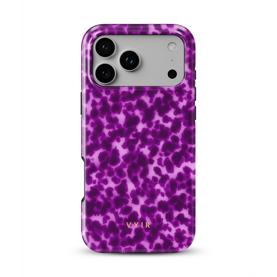 Tortoiseshell, fioletowy - Tough etui MagSafe na iPhone