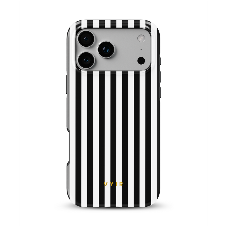 Vertical Stripes, Czarno-biały - Tough Etui MagSafe na iPhone'a