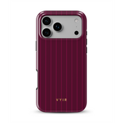 Vertical Stripes, Merlot - Shockproof Phone Case - VYIR