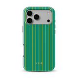 Vertical Stripes, Goldline Green - Tough Etui MagSafe na iPhone