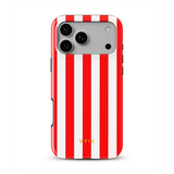 Vertical Stripes, Red Silk - Tough MagSafe Etui na iPhone'a