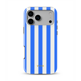Vertical Stripes, Riviera Blue - Tough Etui MagSafe na iPhone