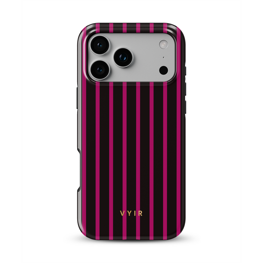 Vertical Stripes, czerwone wino - Tough Etui MagSafe do iPhone