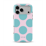 Big Polka Dots, różowy jak wata cukrowa - Tough Etui na iPhone