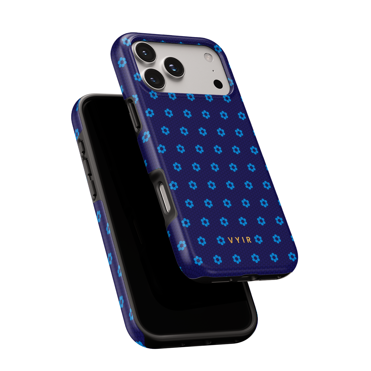 VYIR Signature Flowers, Blue - Shockproof MagSafe iPhone Case - VYIR
