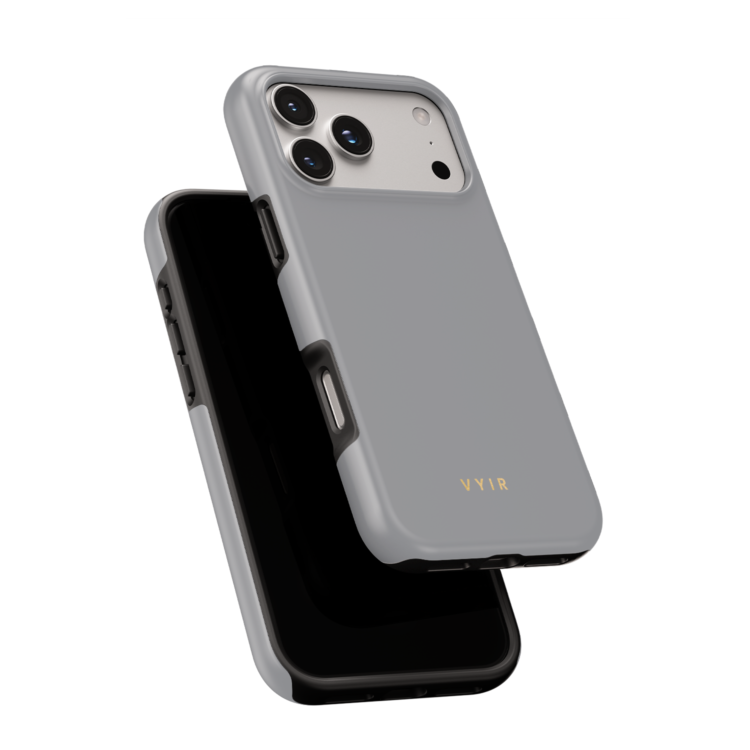 VYIR Signature Solid Colors, Grey - Shockproof MagSafe iPhone Case - VYIR