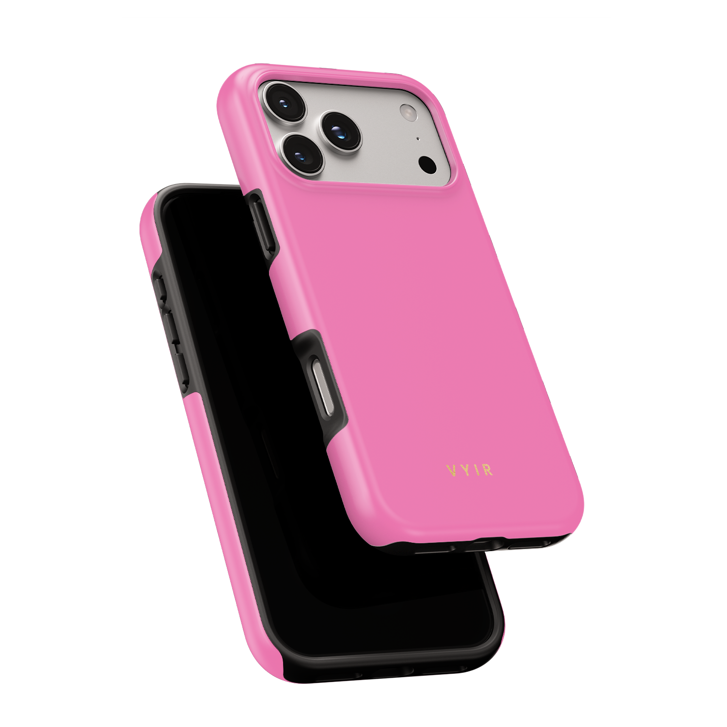 VYIR Signature Solid Colors, Pink - Shockproof MagSafe iPhone Case - VYIR