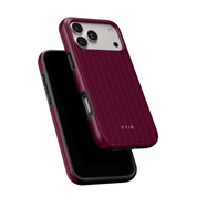 Vertical Stripes, Merlot - Shockproof Phone Case - VYIR