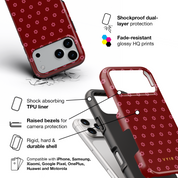 VYIR Signature Flowers, Passion Red - Shockproof Phone Case - VYIR