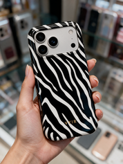 Zebra Luxe, Czarno-biały - Tough Etui MagSafe na iPhone