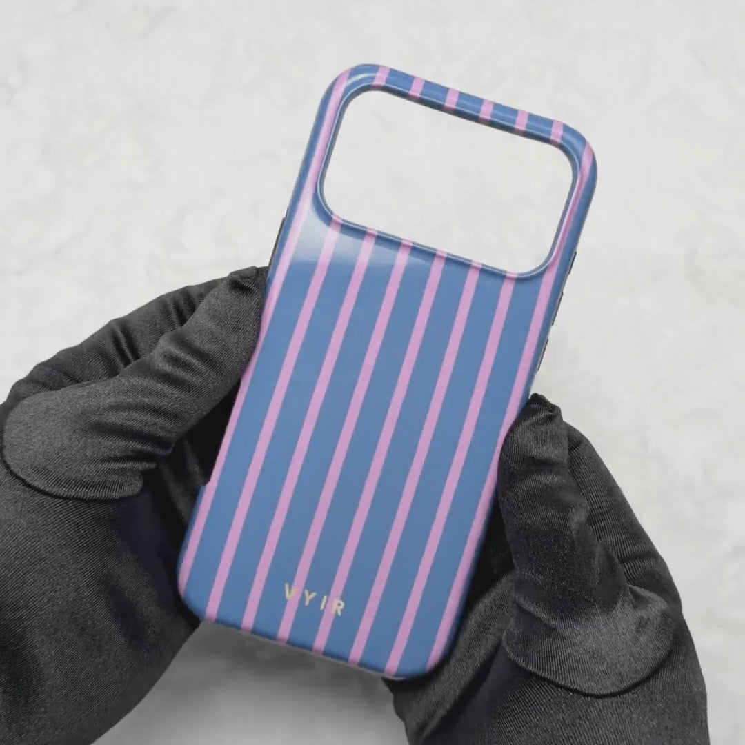 Vertical Stripes, marzenie w barwie barwinka - Tough Etui na telefon