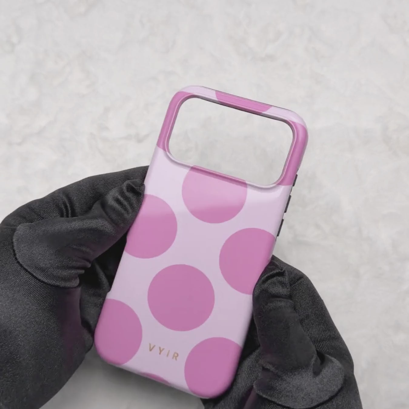 Large Polka Dots, Bubbly Pink - Tough Etui na telefon