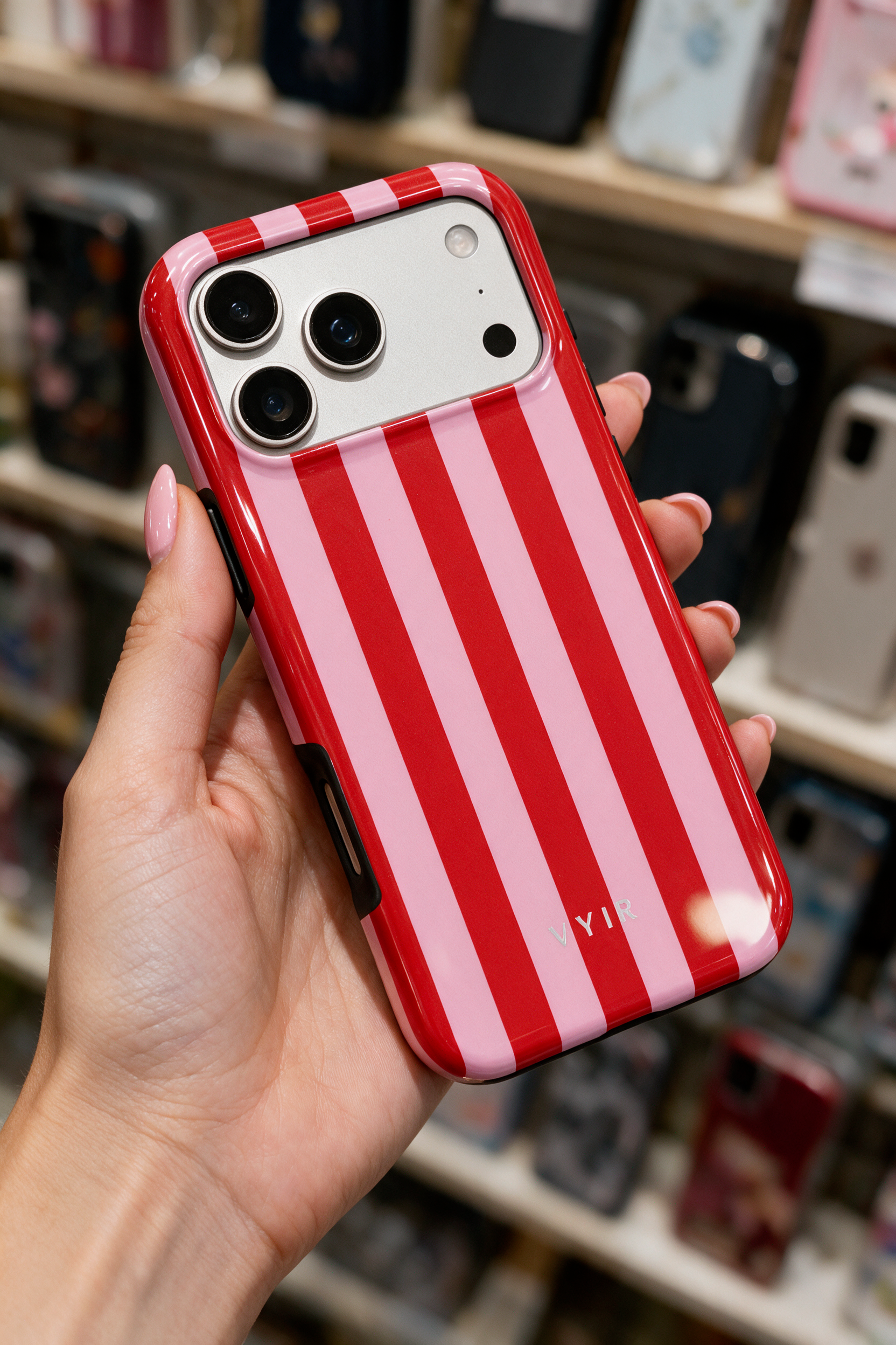 Vertical Stripes, Red Blush - Tough Etui na telefon